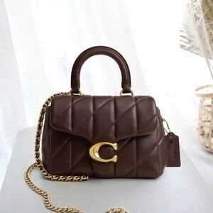 COACH • Quilted Leather Crossbody Bag - Brown